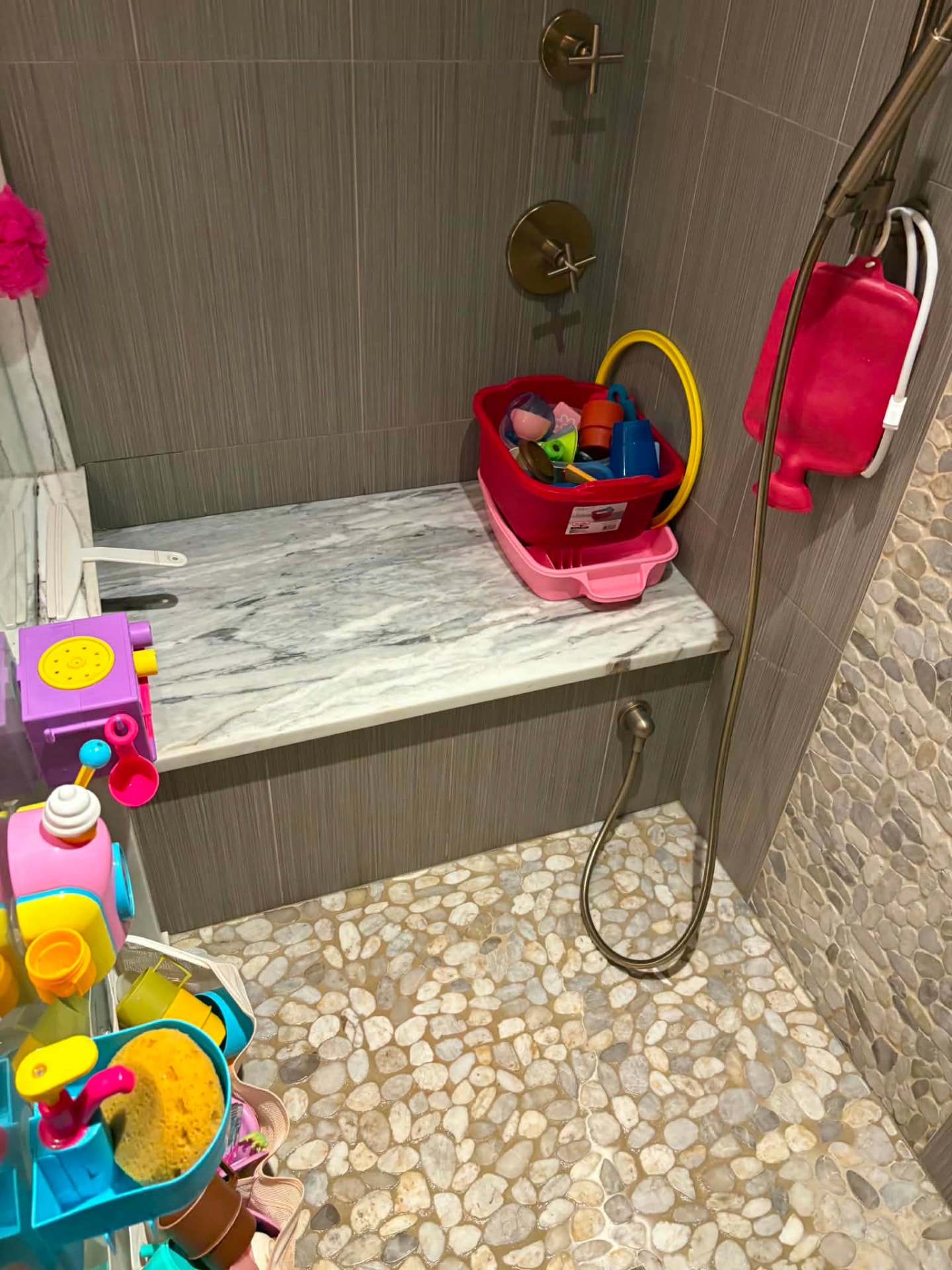 Shower area after Dream Clean tidied it